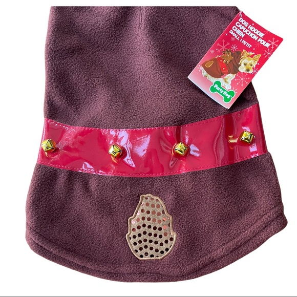 Party Dog | Christmas Reindeer Dog Hoodie | Fits Small Dog - Picture 4 of 6